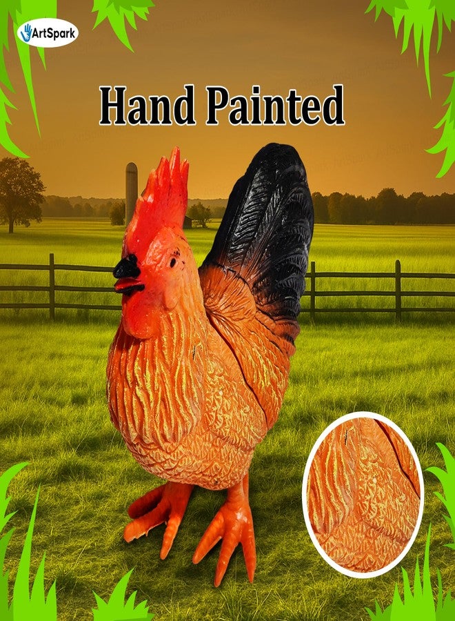 ArtSpark Realistic Rooster Figurine Toy - Amazing Look My Farm Animal Figure Playset Toy for Kid 3+Years Old, Birthday Gift for Kids, Boys, Girls (Rooster) - Image 4